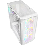 Boîtier tour midi Sharkoon ak5m rgb (blanc | 2x usb-a | 1x usb-c | rgb | verre trempé)