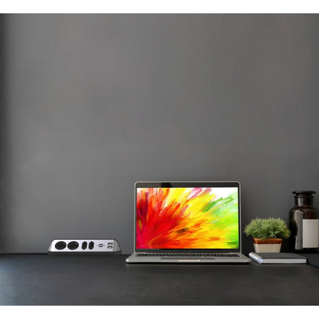 Brennerstuhl ®estilo barrette de connexion d'angle avec fonction de chargement USB 4 prises 2x prise de protection 2x euro argent noir