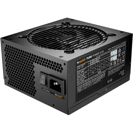 Soyez silencieux! alimentation pure power 13 m modulaire 850 watts (noir, 1x 12v-2x6, 4x pcie)