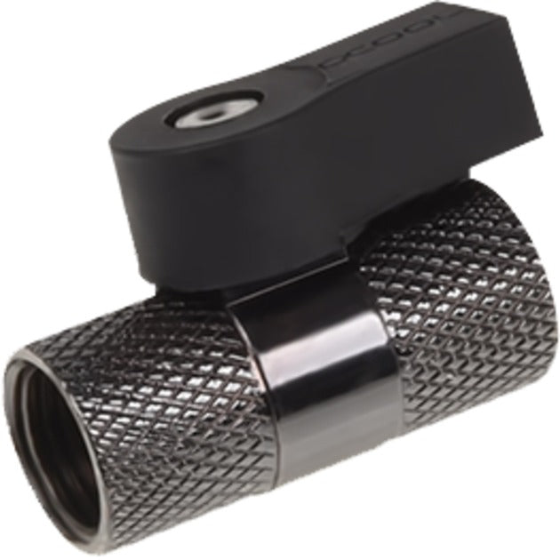 Alphacool robinet à tournant sphérique 2 voies g1 4 pièce de robinet en nickel (noir)