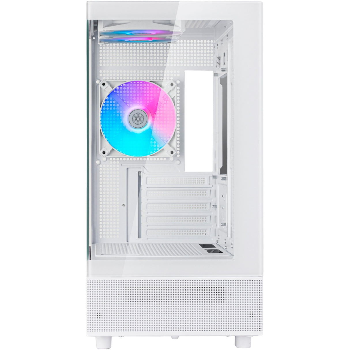 Boîtier mini tour Silverstone lucid 04 (blanc | 2x USB-A | 1x USB-C | RVB | verre trempé)