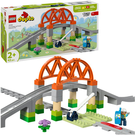 Lego Duplo Town 10426 Ensemble d'extension du pont ferroviaire et des voies ferrées