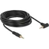 Delock Câble 3,5 mm mâle > 3,5 mm mâle (noir, 5 mètres)