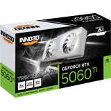 Inno3d n506t2-08d7x-193075w geforce rtx™ 5060 ti 8 Go double x2 oc blanc