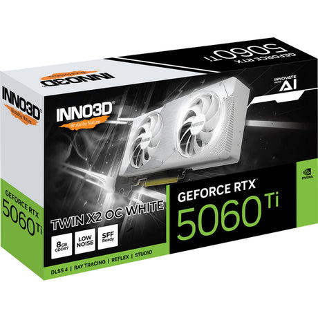 Inno3d n506t2-08d7x-193075w geforce rtx™ 5060 ti 8 Go double x2 oc blanc