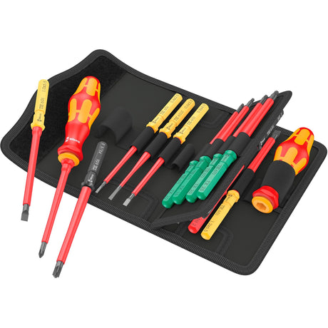 Wera Kraftform Kompakt VDE 17 Tournevis universel 1 outil (rouge jaune, 17 pièces)