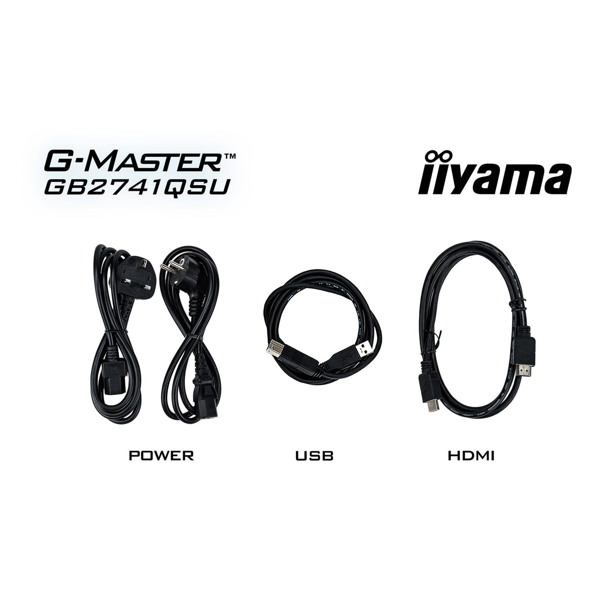Moniteur de jeu Iiyama G-Master Black Hawk GB2741QSU-B1 27 (noir, HDMI, DisplayPort, 2x USB-A, USB-B, 144 Hz)
