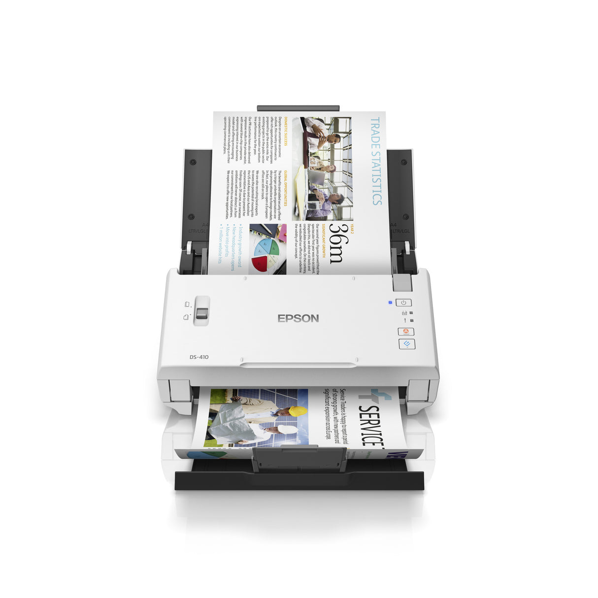 Scanner d'alimentation Epson Workforce DS-410 (blanc noir, USB 2.0)