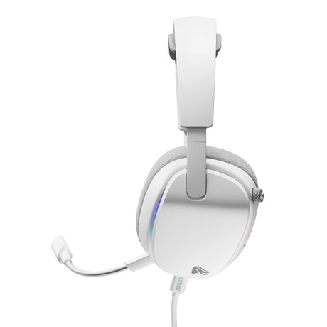 Glorious GHS Eternal RGB - Casque de jeu stéréo RVB Casque de jeu supra-auriculaire (Blanc, PC, PS5, PS4, Switch, USB-C)