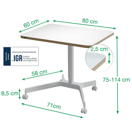 Leitz bureau assis-debout réglable en hauteur rectangulaire 65360001