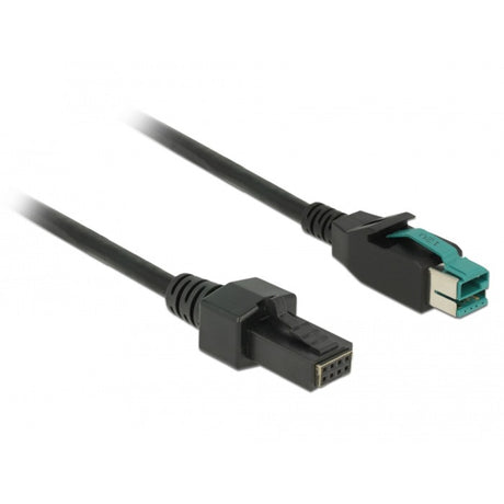 Delock câble USB alimenté mâle 12 V > 2 x 4 broches mâle pour imprimantes et terminaux POS (noir, 2 mètres)