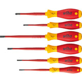 Wiha jeu de tournevis finition douce électrique slimfix (rouge jaune, 6 pièces)
