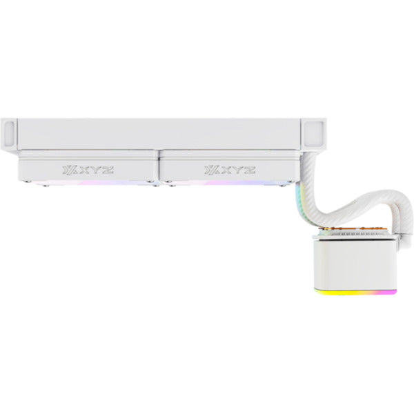 Xyz pc gear aquapulse aio 240 refroidissement par eau (blanc, argb, pwm)
