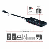 Hub de données Club 3D USB-C 4 ports 10G avec hub USB PD3.0 (noir)