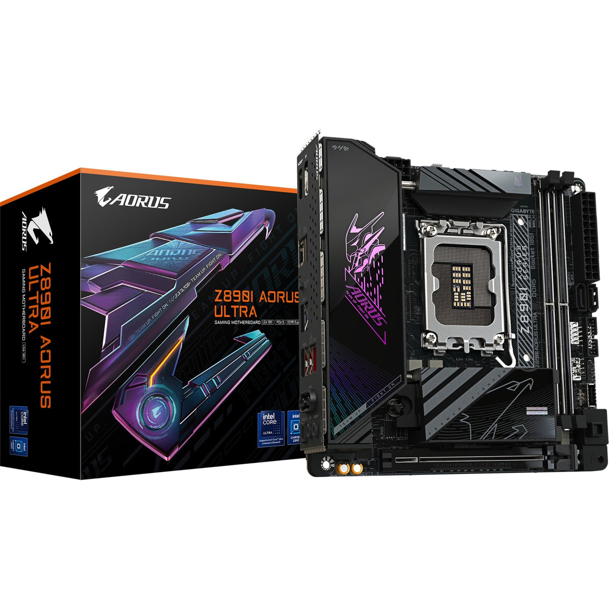 Carte mère Gigabyte Z890i Aorus Ultra Socket 1851 (RAID, 2,5 Go-LAN, Wi-Fi 7, BT, Son, Mini-ITX)
