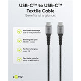 Goobay Chargeur rapide USB-C nano (65 W) et câble textile USB-C