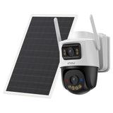 Imou aov dual lens 5mp+5mp buitencamera (wit, 3k, 4g lte, wifi 6, solar panel)