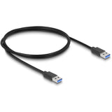 Delock Hub USB externe à 3 ports avec vis de verrouillage (noir)