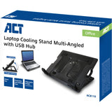 Support pour ordinateur portable Act ac8110, aluminium noir, plastique