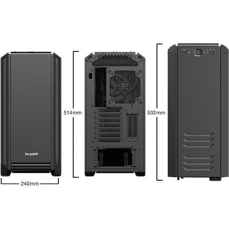 Soyez silencieux! boîtier tour midi Silent base 601 (noir | 3x USB-A)