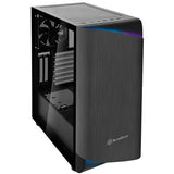 Boîtier Silverstone Seta A1 Midi Tower (titane noir | 2x USB-A | 1x USB-C | RGB | verre trempé)
