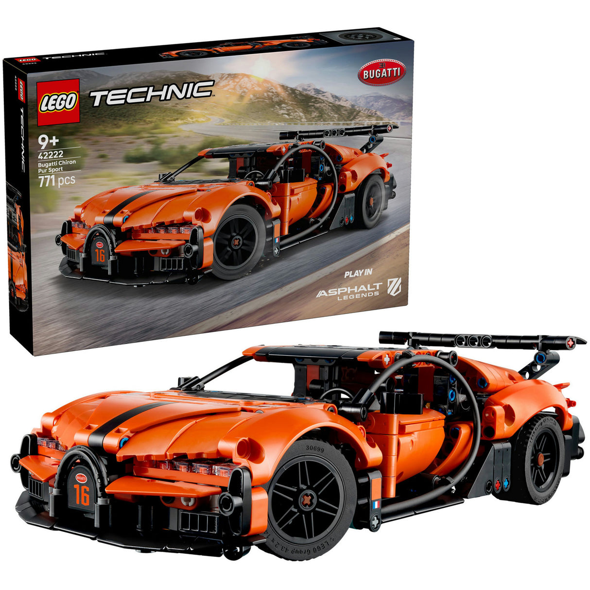 Lego technic 42222 bugatti chiron hypercar pur sport