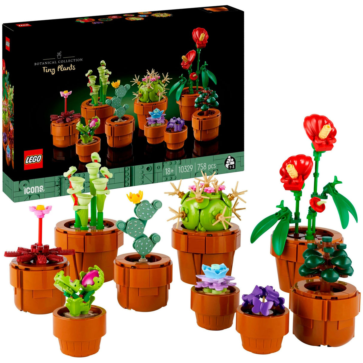 Icônes LEGO 10329 Mini plantes