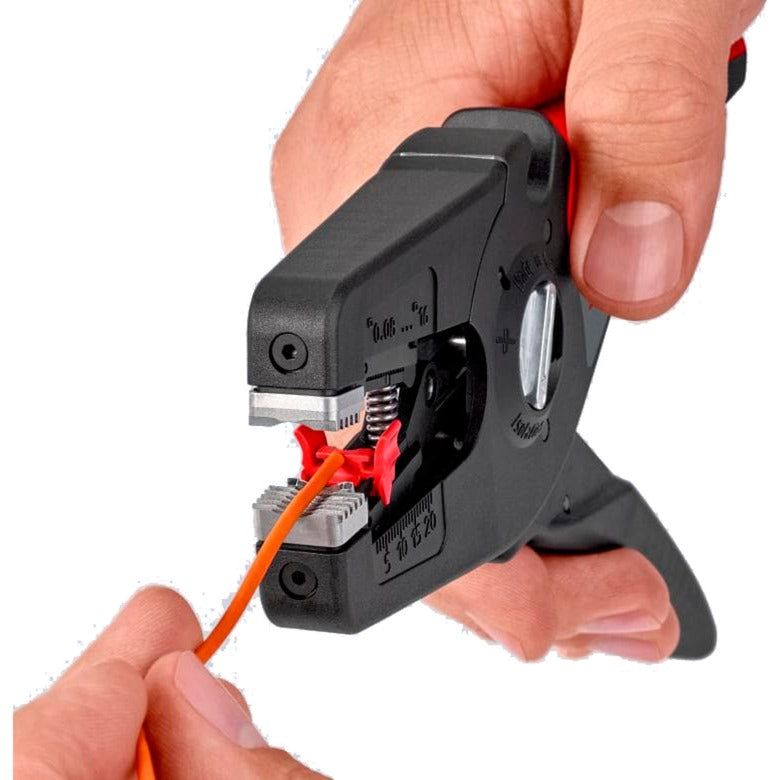 Pince à dénuder automatique Knipex | longueur 195 mm | 0,08-16 (AWG 28-5) mm² | 1 pièce - 12 52 195 - 12 52 195