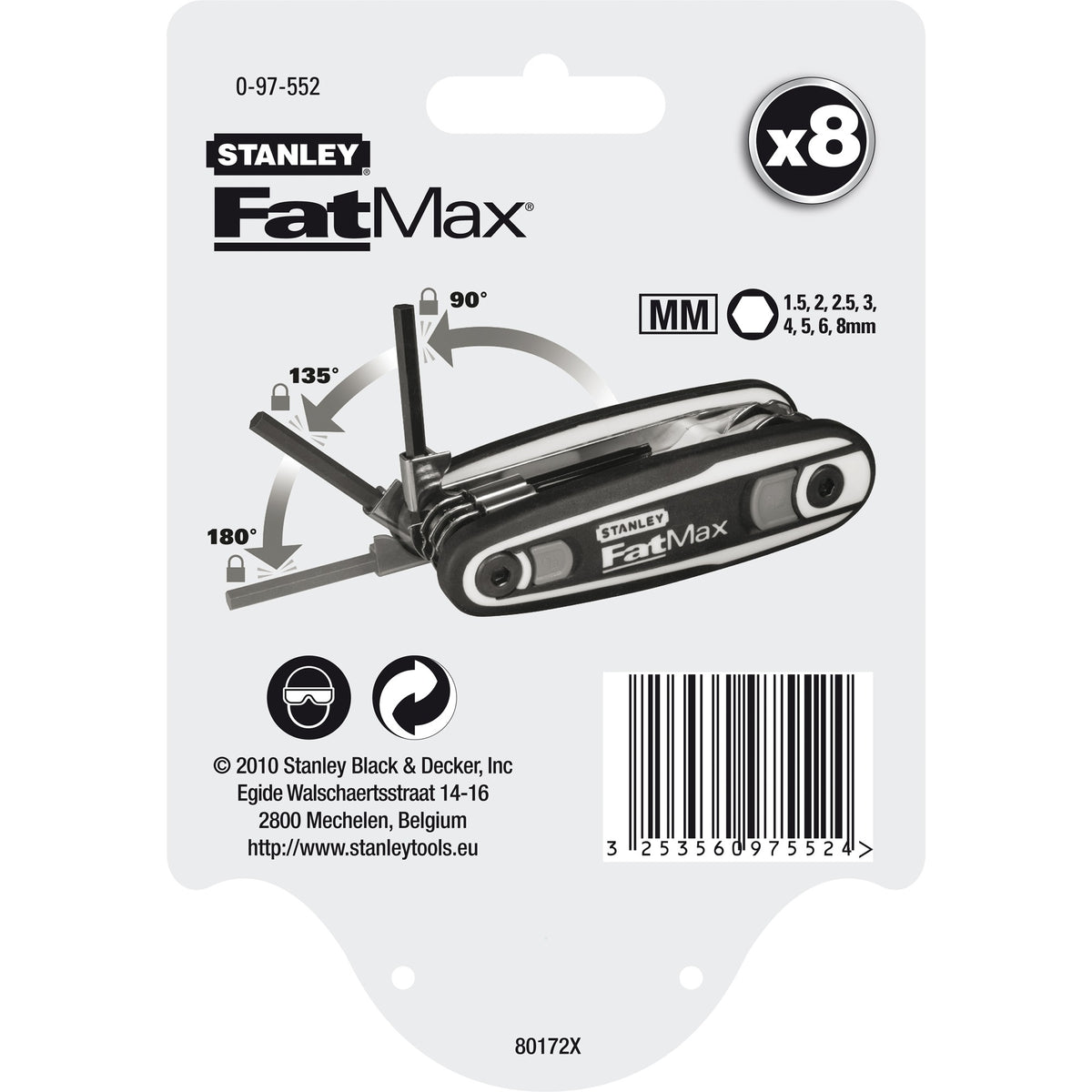 Jeu de clés à broches verrouillables Stanley Fatmax