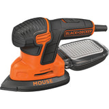 Ponceuse de détail de souris Black+decker 120 watts ponceuse delta ka2500k-qs (orange noir, accessoires et étui inclus)