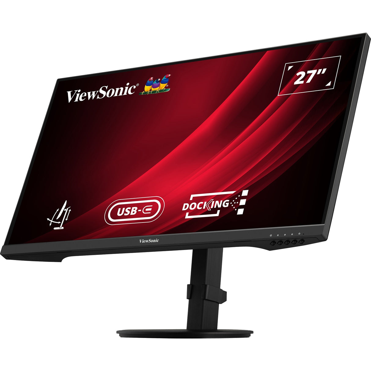Moniteur d'accueil Viewsonic VG2709u-2k avec deux haut-parleurs et connexion en série 27 (noir (mat), 1x HDMI, 1x port d'affichage, 1x sortie port d'affichage, USB-C, USB-A, 100 Hz)