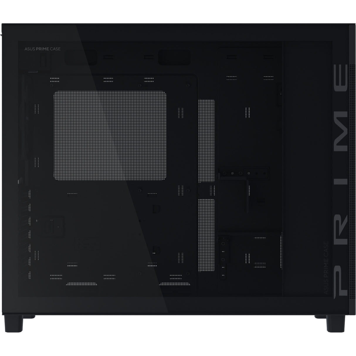 Asus prime ap303 - tempered glass panel midi tower behuizing (zwart | 2x usb-a | 1x usb-c | tempered glass)