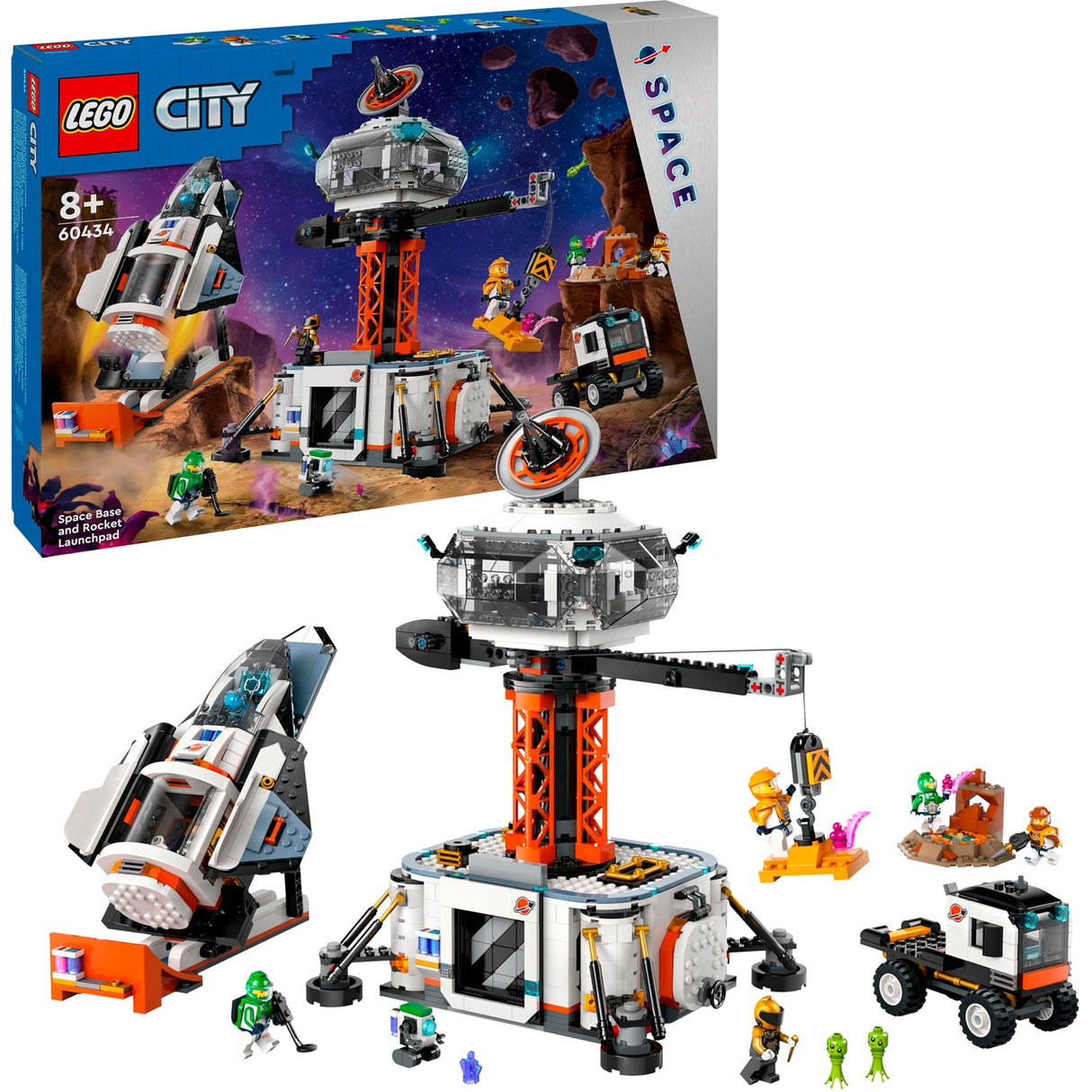 Lego City - Jouet de construction base spatiale et rampe de lancement de fusée (60434)