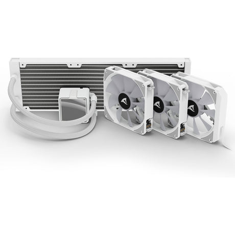 Refroidissement par eau Sharkoon s100 argb (blanc, connecteur de ventilateur PWM à 4 broches)