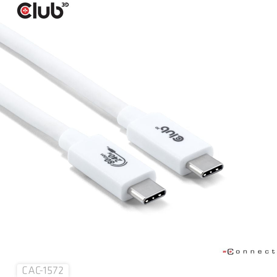 Club 3d USB-C 80 Gbit/s certifié 240 W 8 K 240 Hz.