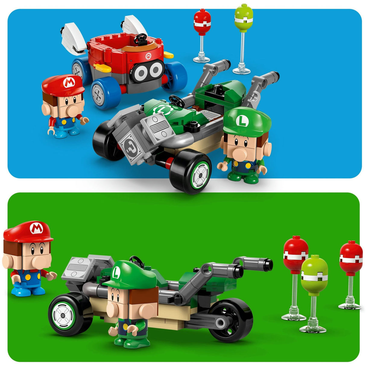 Lego super mario 72034 mario kart bébé mario contre bébé Luigi