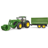 Tracteur Bruder John Deere 7R 350 avec remorque