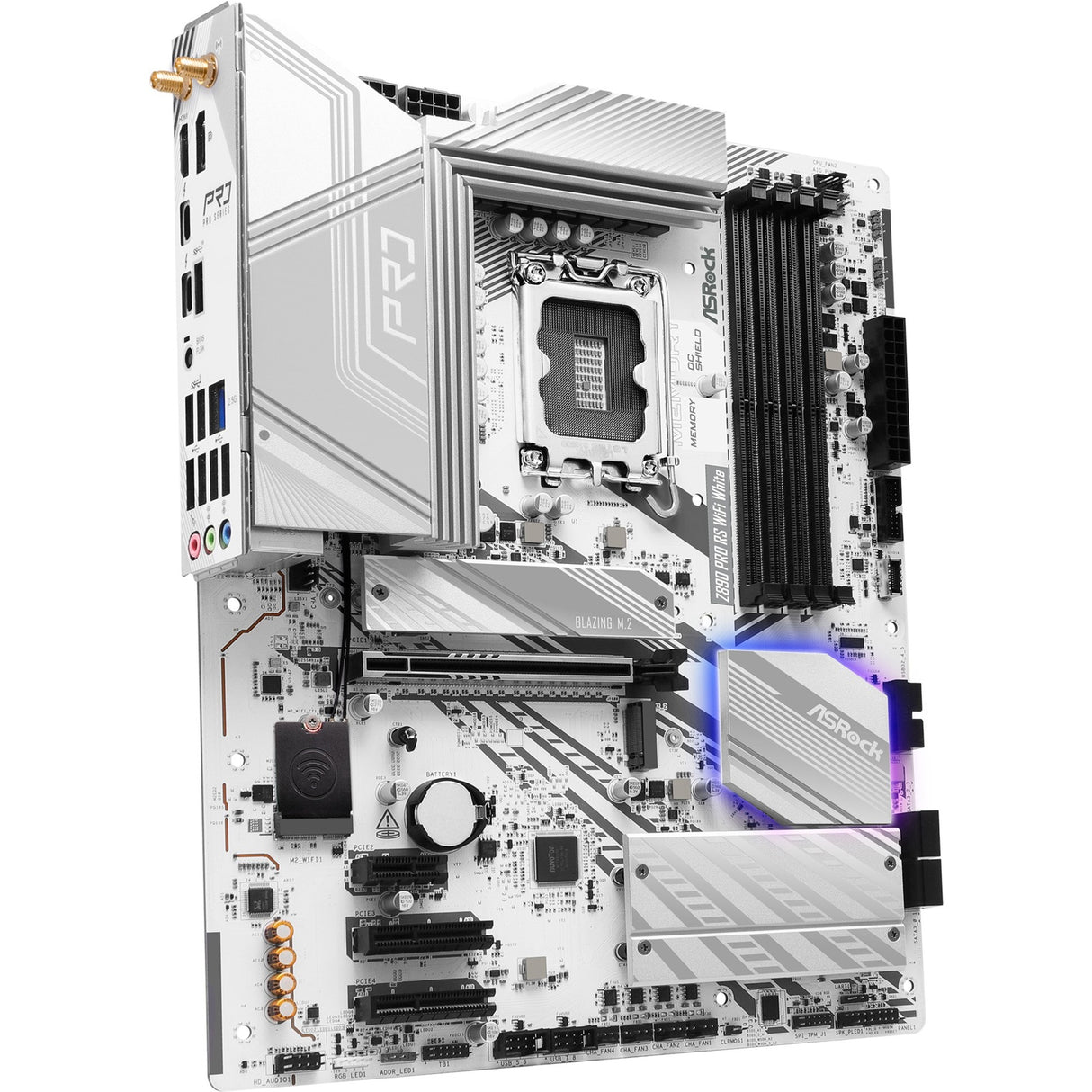 Carte mère Asrock Z890 Pro RS WiFi White Socket 1851 (blanc, RAID, 2,5 Go-LAN, Wi-Fi 6e, BT, Sound, ATX)