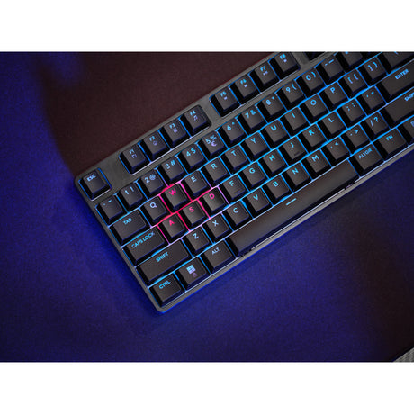 Trust GXT 864 Cada Clavier de jeu mécanique compact TKL (noir, disposition américaine (Qwerty), Huano Brown, RVB)