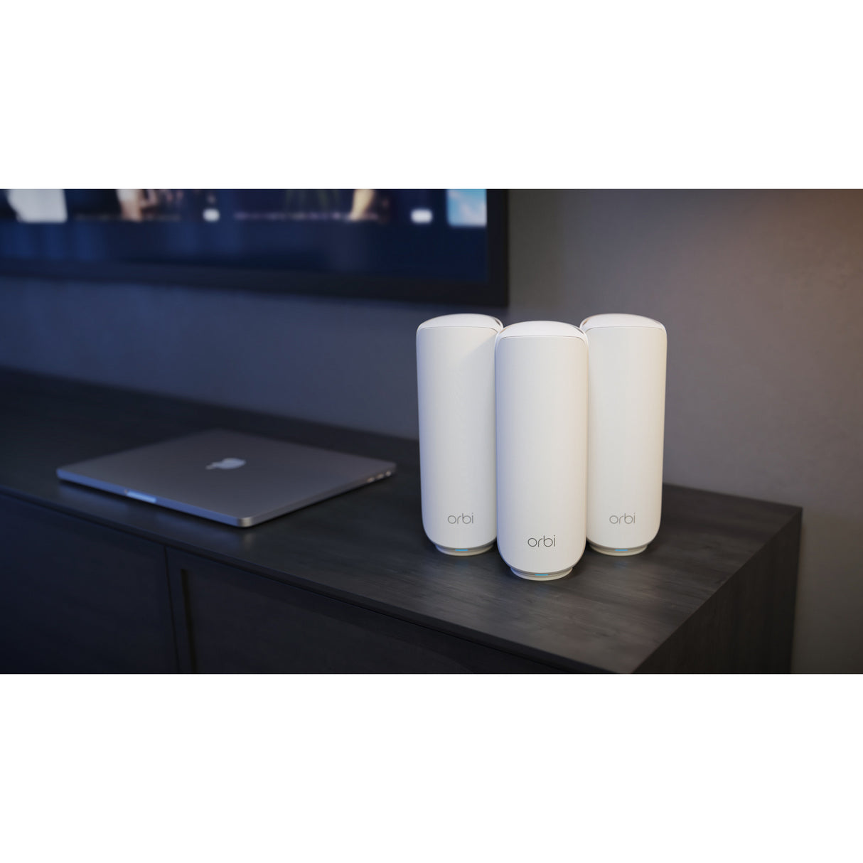 Netgear Orbi 370 Système maillé WiFi, système maillé WiFi 7 double bande, routeur maillé 3 pièces (blanc, 1x routeur Orbi WiFi 7 (RBE371), 2x satellites Orbi WiFi 7 (RBE370))