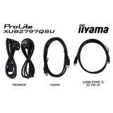 Moniteur Iiyama prolite xub2797qsu-w2 27 (blanc, HDMI, port d'affichage, 2x USB-A, USB-B)