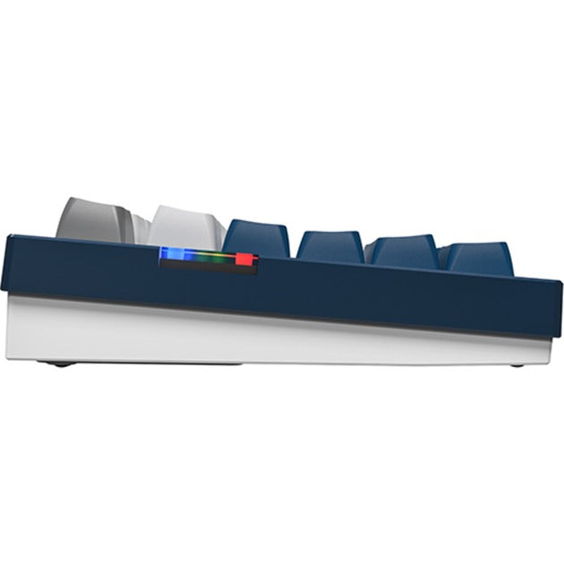 Clavier mécanique Montech mkey pro freedom rgb (bleu foncé, disposition américaine (qwerty), gateron g pro jaune, 75 %, remplaçable à chaud, rgb, double-shot pbt, usb-c | 2,4 ghz | bluetooth 5.2)