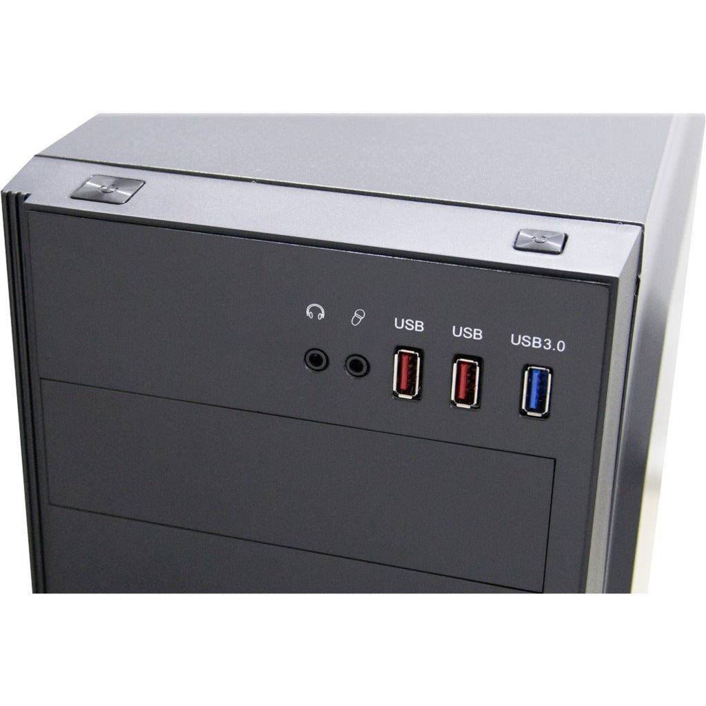 Boîtier tour midi Inter-tech b-42 rgb (noir | 3x usb-a | rgb | fenêtre)
