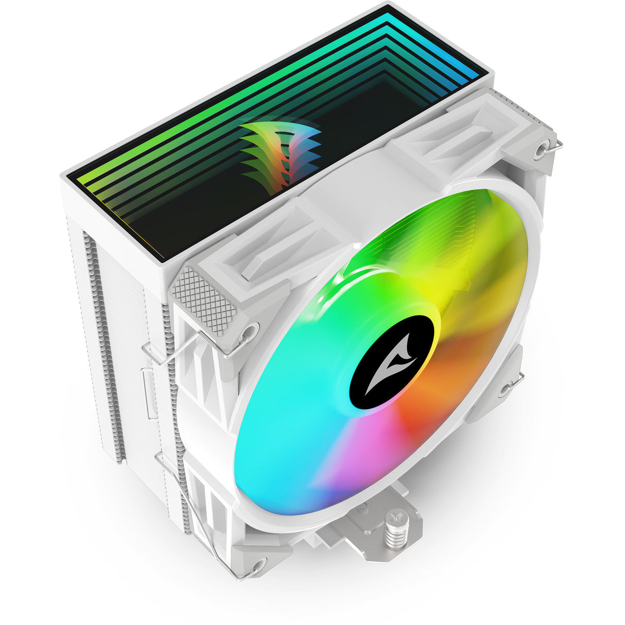 Refroidisseur de processeur Sharkoon a50 RVB (blanc, connecteur de ventilateur PWM à 4 broches)