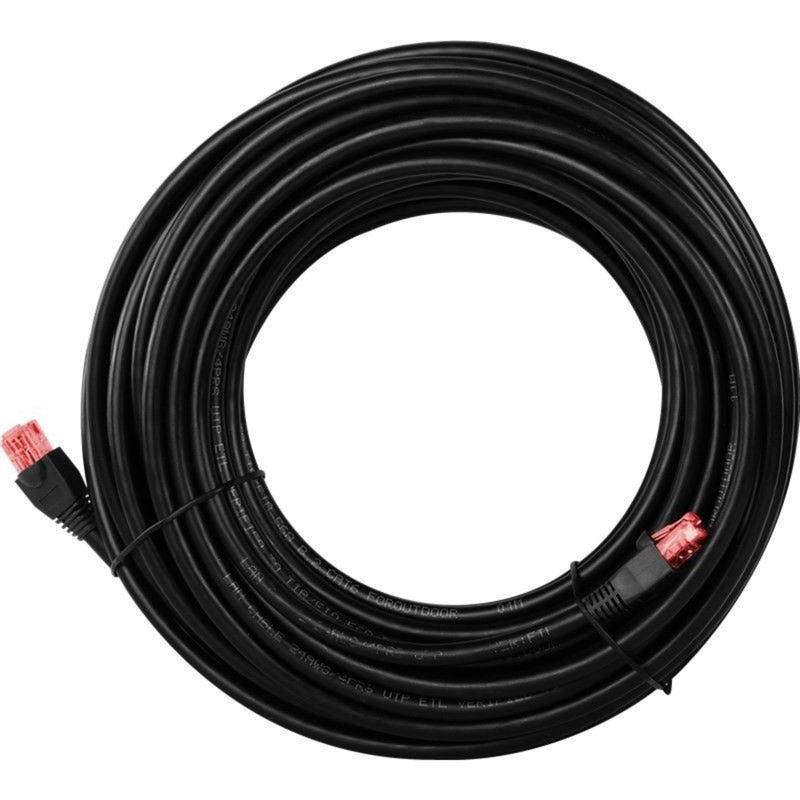 Câble réseau Goobay cat.6 (noir, 15 mètres, u utp, extérieur)
