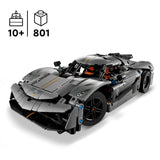 Lego Technic 42173 Koenigsegg Jesko Hypercar gris absolu