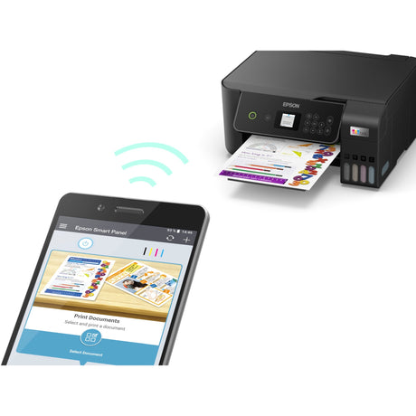 Imprimante wi-fi multifonction Epson ecotank et-2871 a4 avec réservoir d'encre imprimante jet d'encre tout-en-un (noir, numérisation, copie, wi-fi, incluant jusqu'à 3 ans d'encre)
