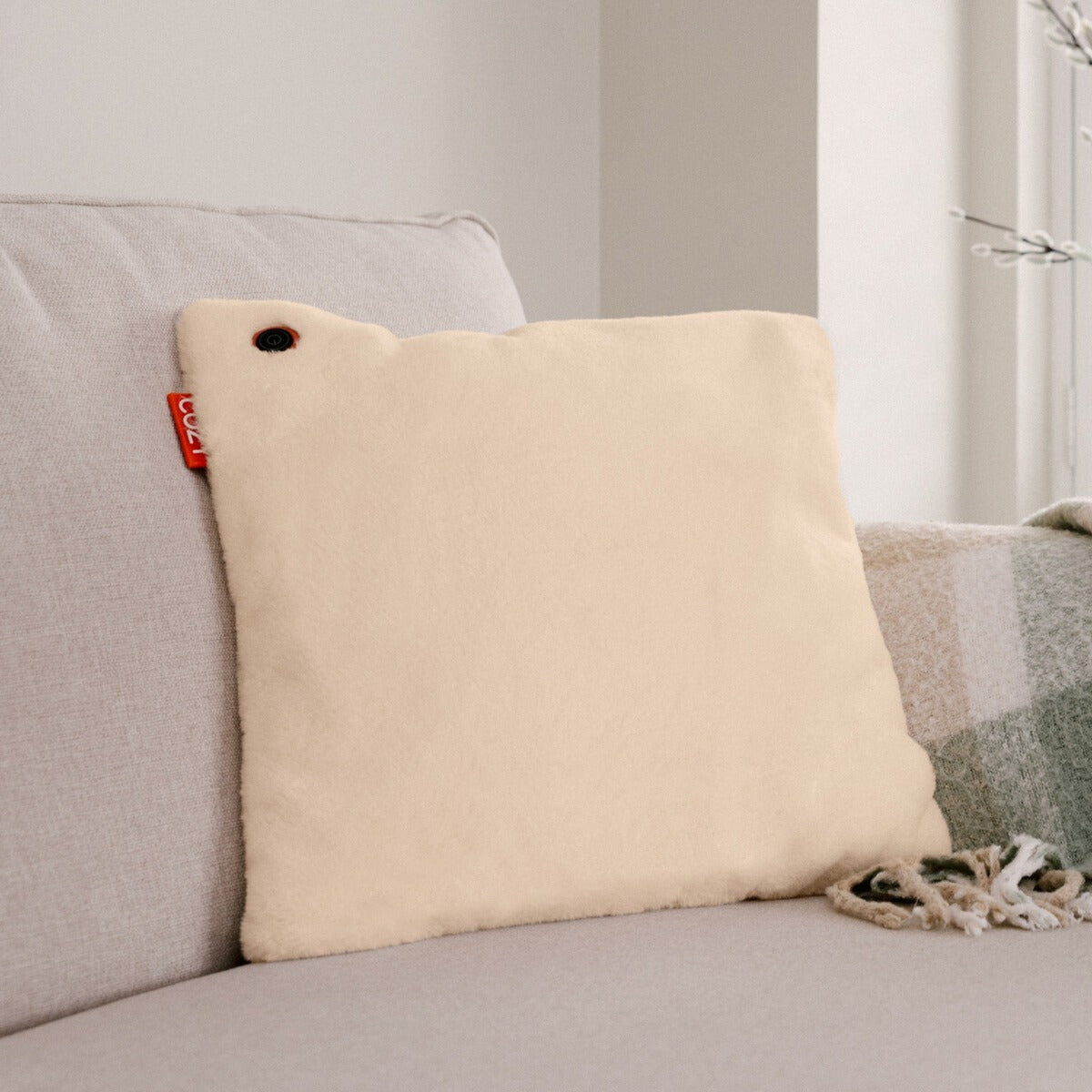 Coussin chauffant sans fil Cosy una teddy 45 x 45 cm