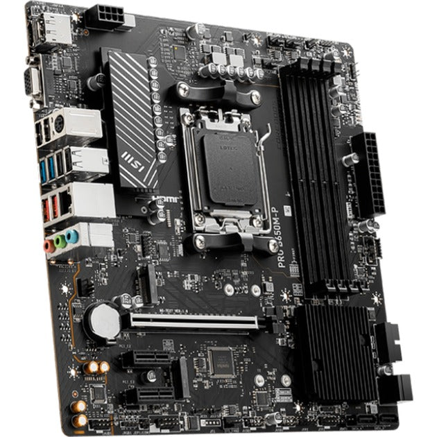 Carte mère MSI Pro B650M-P Socket AM5 (noir, RAID, 2,5 Go-LAN, son, µATX)