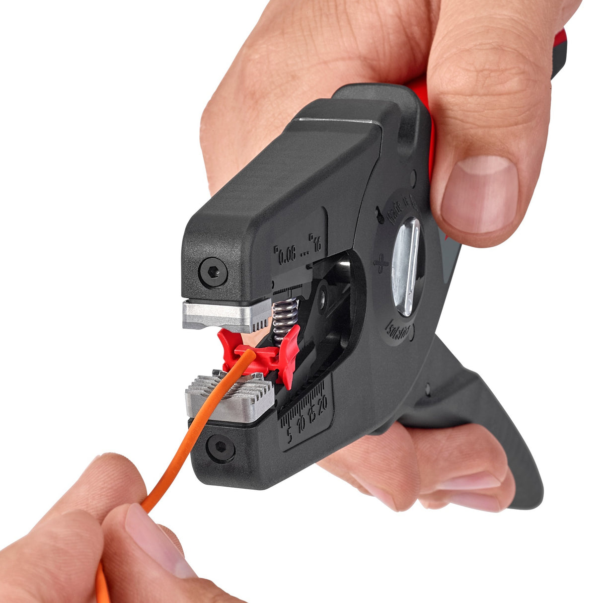 Pince à dénuder automatique Knipex | longueur 195 mm | 0,08-16 (AWG 28-5) mm² | 1 pièce - 12 52 195 - 12 52 195